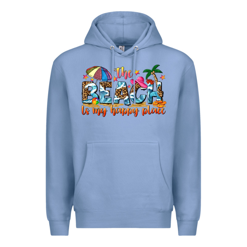 The Beach Is My Happy Place Premium Hoodie by NancyCooperArtShop | Teevron