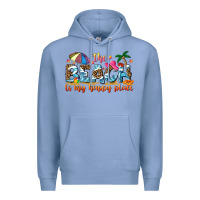 Colony Blue the beach is my happy place Premium Hoodie - NancyCooperArtShop