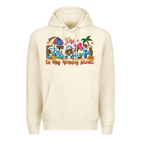 Sandshell the beach is my happy place Premium Hoodie - NancyCooperArtShop