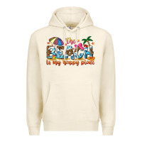 Tofu the beach is my happy place Premium Hoodie - NancyCooperArtShop