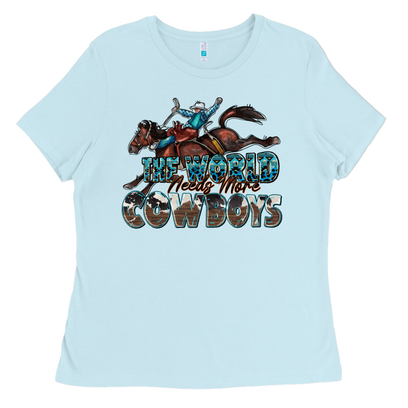 The World Needs More Cowboys Ladies Tee by Zillion Design Studio | Teevron