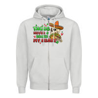 Dove Grey baby its cold outside skeleton Zipper Hoodie - MaliasSmallBusiness