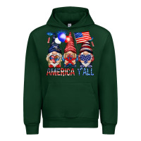 Forest Green America y'all with gnomies Urban Hoodie - HowdyJamesFarm