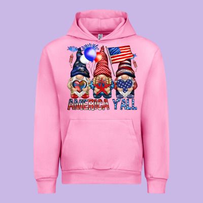 America Y'all With Gnomies Urban Hoodie Designed By Howdyjamesfarm