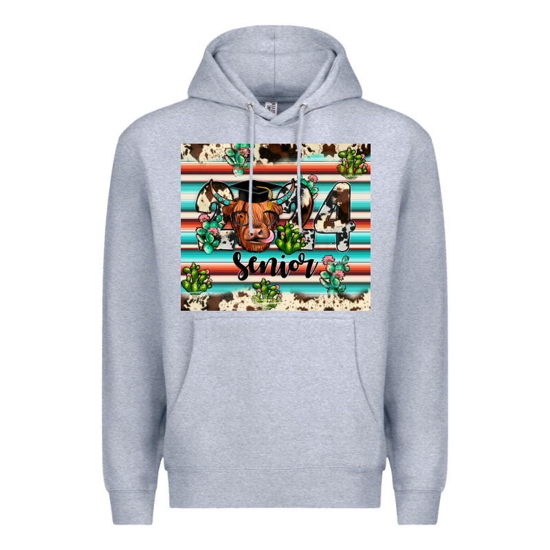 2024 Senior Cow Premium Hoodie by JahusDesignShop | Teevron