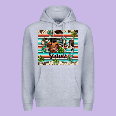 2024 Senior Cow Premium Hoodie Designed By Jahusdesignshop