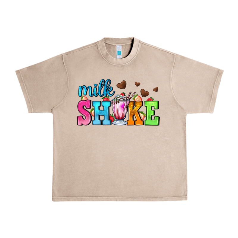 Milk Shake With Chocolate Heart Urban Heavy Tee by AdoDesignShop | Teevron