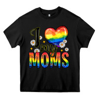 Black i love my moms Heavy Core Tee - Zillion Design Studio