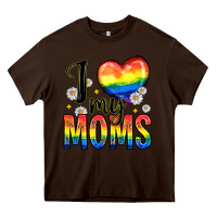 Chocolate Brown i love my moms Heavy Core Tee - Zillion Design Studio
