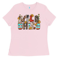 Bubblegum Pink wild child Ladies Tee - Zillion Design Studio
