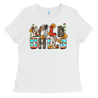 White wild child Ladies Tee - Zillion Design Studio