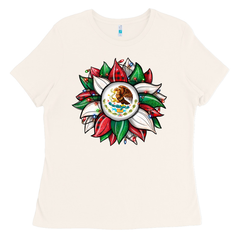 Christmas Sunflower Mexican Flag Ladies Tee by JahusDesignShop | Teevron