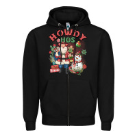 Black howdy hos Zipper Hoodie - MaliasSmallBusiness