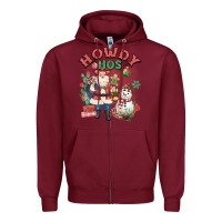 Burgundy howdy hos Zipper Hoodie - MaliasSmallBusiness