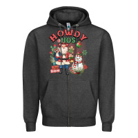 Charcoal Heather howdy hos Zipper Hoodie - MaliasSmallBusiness