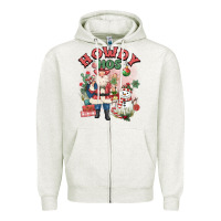 Oatmeal Heather howdy hos Zipper Hoodie - MaliasSmallBusiness