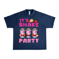 Navy its shake party with milkshake Urban Heavy Tee - AdoDesignShop