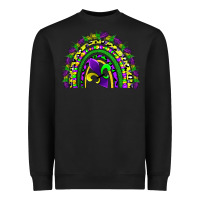 Black mardi gras rainbow Heavyweight Sweatshirt - AdoDesignShop