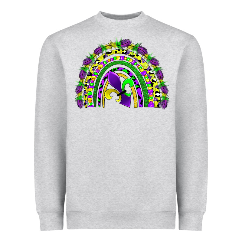 Mardi Gras Rainbow Heavyweight Sweatshirt by AdoDesignShop | Teevron