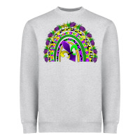 Heather Grey mardi gras rainbow Heavyweight Sweatshirt - AdoDesignShop