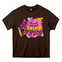 Chocolate Brown little miss 6th grade Heavy Core Tee - texasbilliewilder