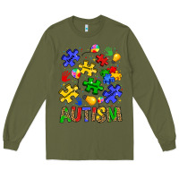 Army Green autism Long Sleeve Tee - JahusDesignShop