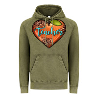Vintage Olive teacher heart Vintage Hoodie - JahusDesignShop