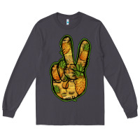 Smoke Pineapple Peace Sign Long Sleeve Tee - Jasminsmagicworld
