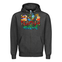 Charcoal Heather teacher assistant Zipper Hoodie - NancyCooperArtShop