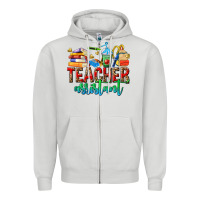 Dove Grey teacher assistant Zipper Hoodie - NancyCooperArtShop