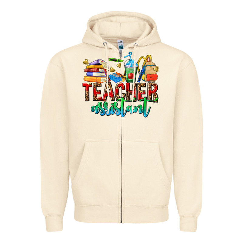 Teacher Assistant Zipper Hoodie by NancyCooperArtShop | Teevron