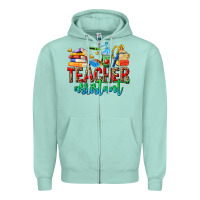 Seafoam teacher assistant Zipper Hoodie - NancyCooperArtShop