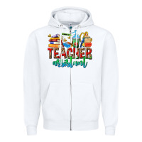 White teacher assistant Zipper Hoodie - NancyCooperArtShop