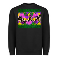 Black mardi gras Leopard and heart Heavyweight Sweatshirt - AdoDesignShop