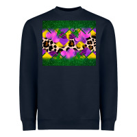 Navy mardi gras Leopard and heart Heavyweight Sweatshirt - AdoDesignShop