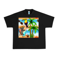 Black tropical animals seamless pattern Urban Heavy Tee - BundleAndBundleShop
