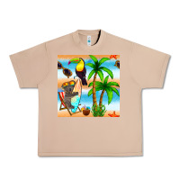 Burro tropical animals seamless pattern Urban Heavy Tee - BundleAndBundleShop