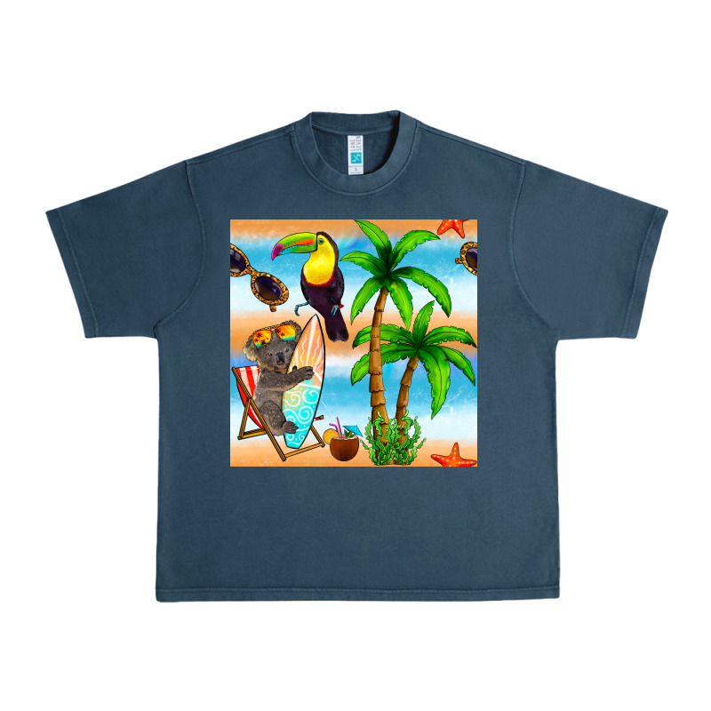 Tropical Animals Seamless Pattern Urban Heavy Tee by BundleAndBundleShop | Teevron