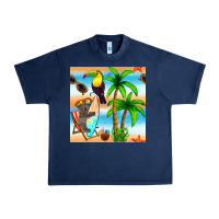 Navy tropical animals seamless pattern Urban Heavy Tee - BundleAndBundleShop