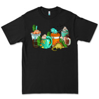Black dinosaur coffee cups Premium Tee - AdoDesignShop