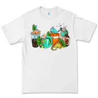 White dinosaur coffee cups Premium Tee - AdoDesignShop