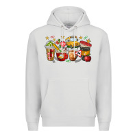 Dove Grey school bus coffee cups Premium Hoodie - NancyCooperArtShop