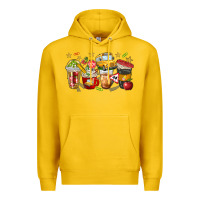Lemon school bus coffee cups Premium Hoodie - NancyCooperArtShop