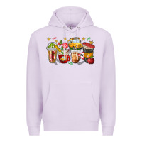 Lilac school bus coffee cups Premium Hoodie - NancyCooperArtShop