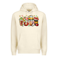 Sandshell school bus coffee cups Premium Hoodie - NancyCooperArtShop