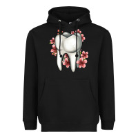Black floral tooth Heavyweight Hoodie - Jasminsmagicworld
