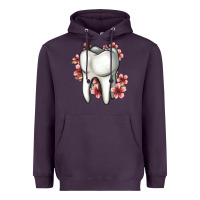 Plum floral tooth Heavyweight Hoodie - Jasminsmagicworld