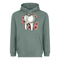 Sage floral tooth Heavyweight Hoodie - Jasminsmagicworld