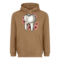 Toasted Coconut floral tooth Heavyweight Hoodie - Jasminsmagicworld