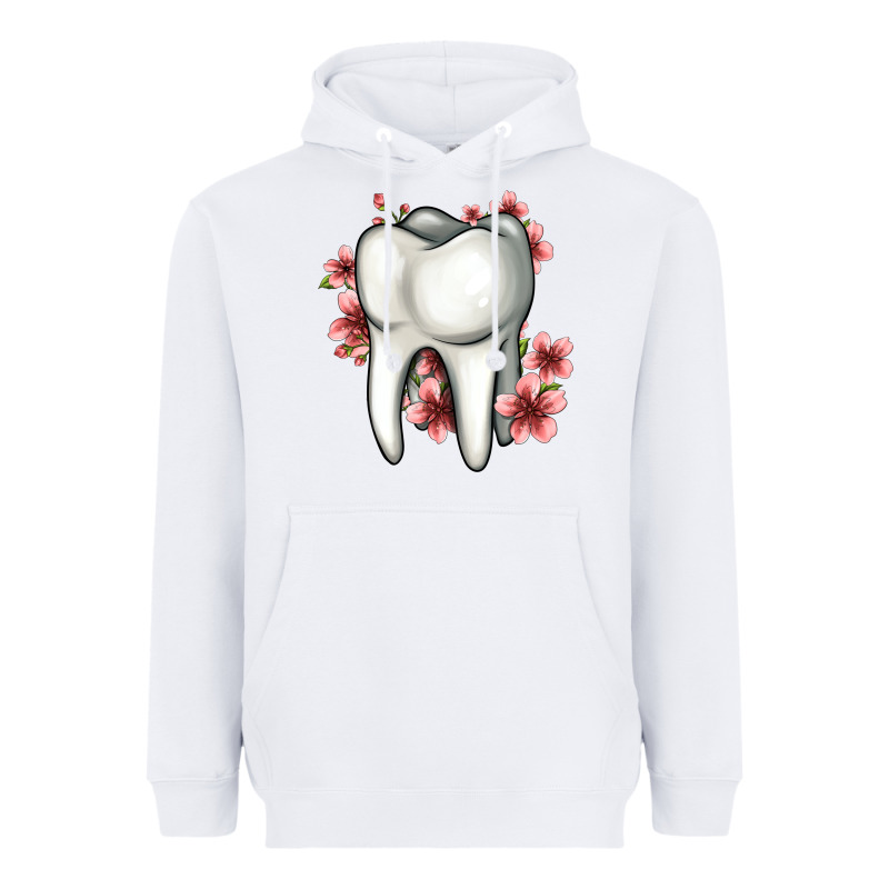 Floral Tooth Heavyweight Hoodie by Jasminsmagicworld | Teevron